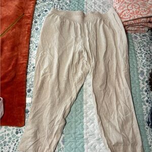 Old Navy Cream Straight Leg Pants